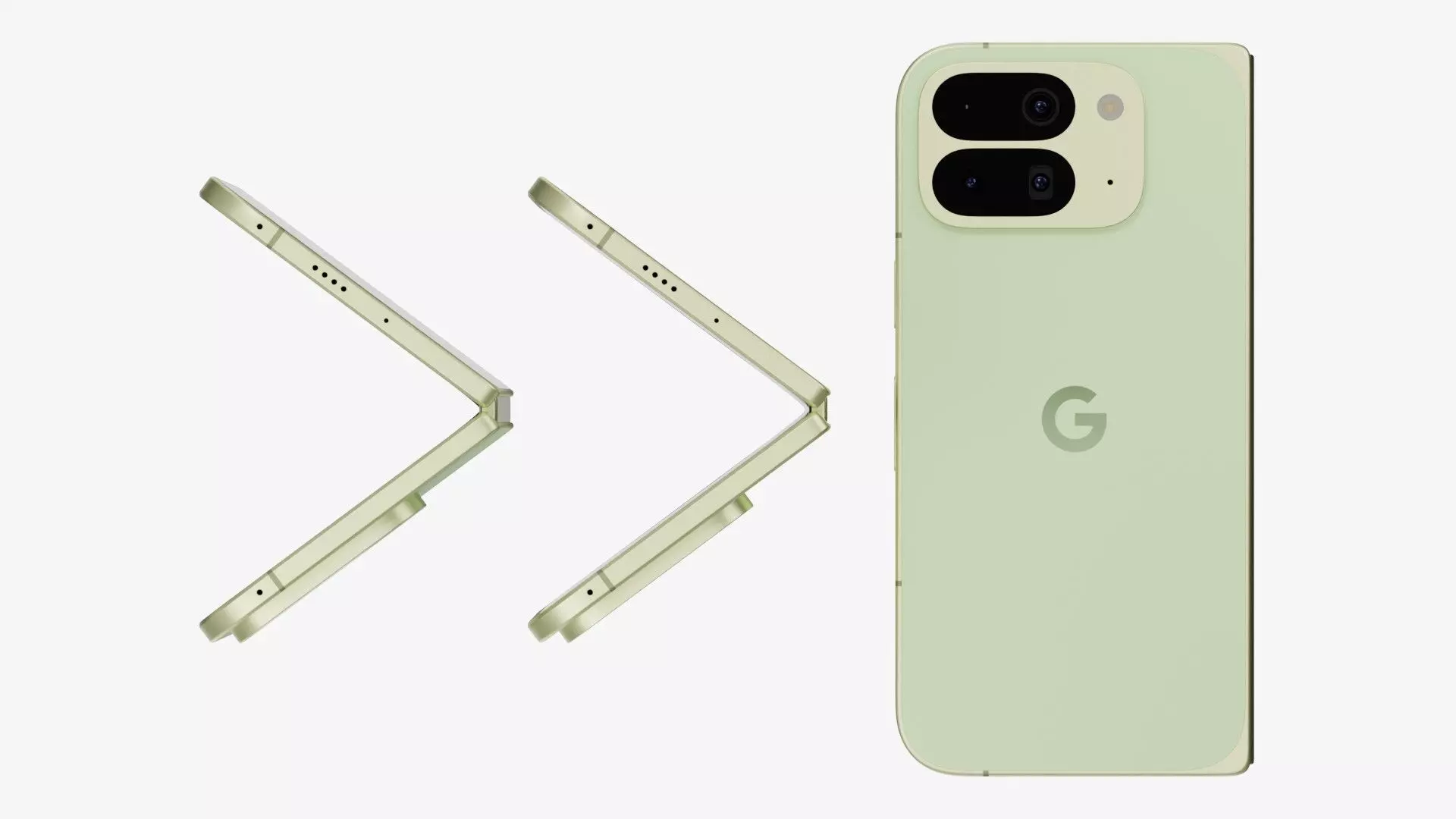 Google Pixel 10 Pro Fold Jade Low-poly 3D model_8