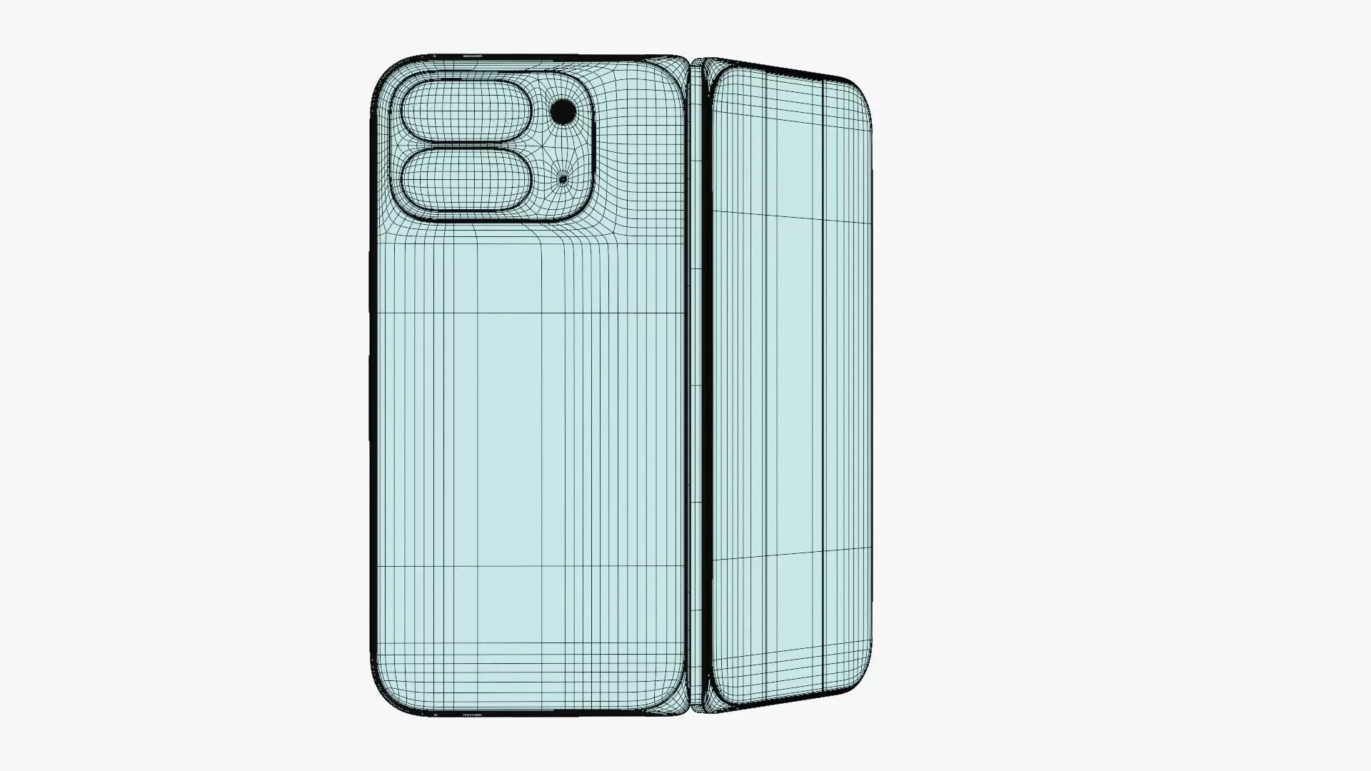 Google Pixel 10 Pro Fold Jade Low-poly 3D model_21