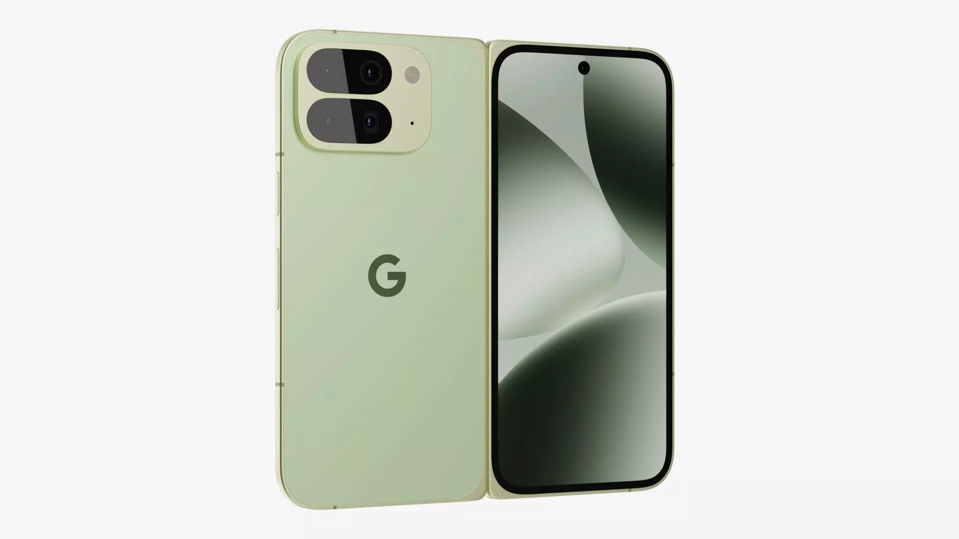 Google Pixel 10 Pro Fold Jade Low-poly 3D model_10