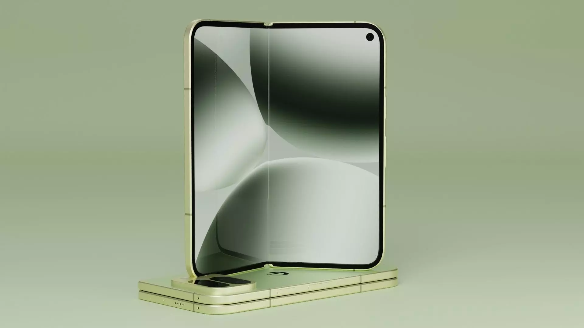 Google Pixel 10 Pro Fold Jade Low-poly 3D model_5