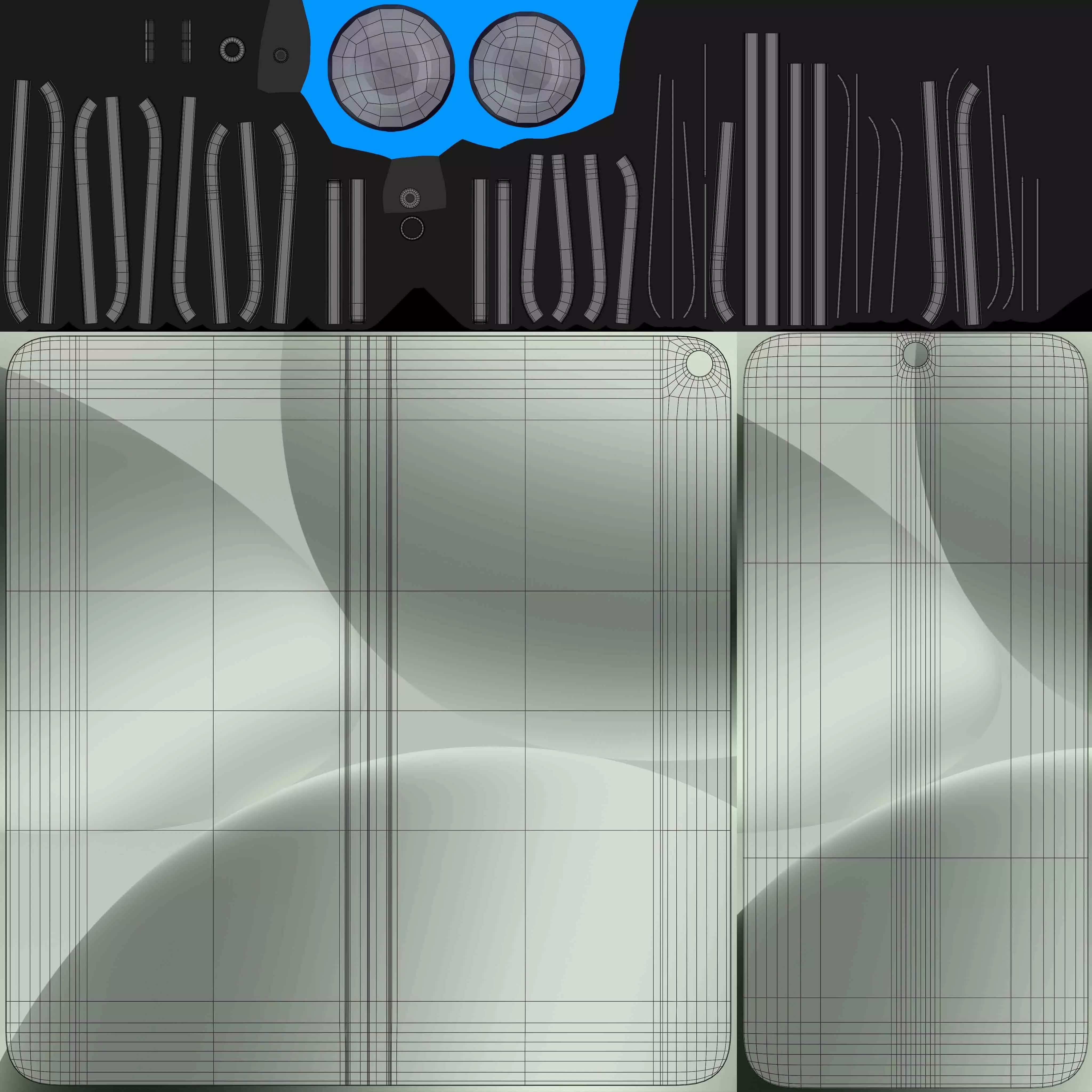 Google Pixel 10 Pro Fold Jade Low-poly 3D model_12