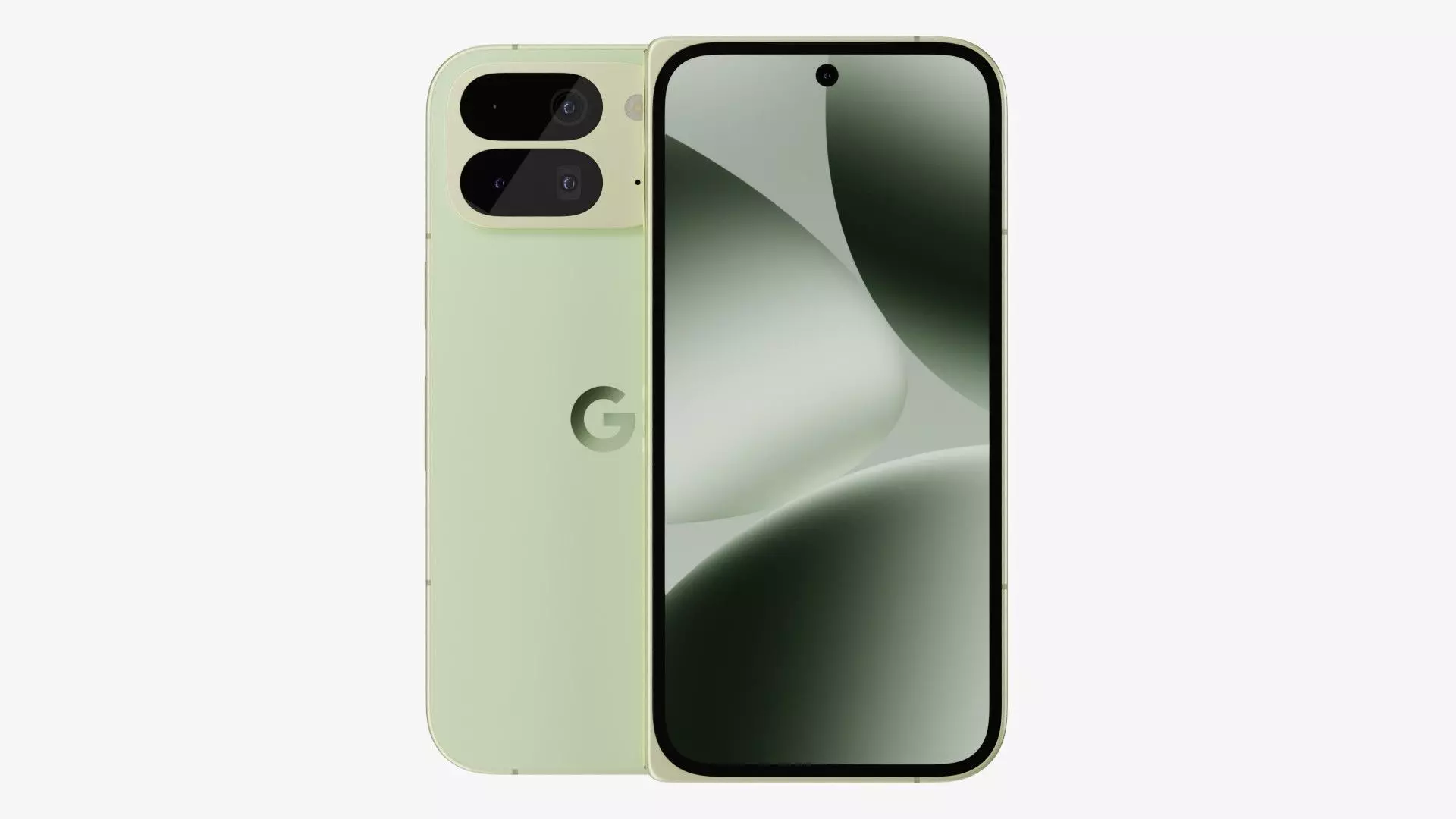 Google Pixel 10 Pro Fold Jade Low-poly 3D model_1