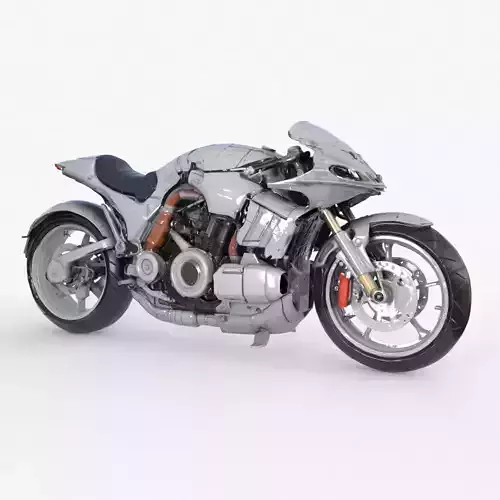 Sport Motorcycle Cyber High Detail 