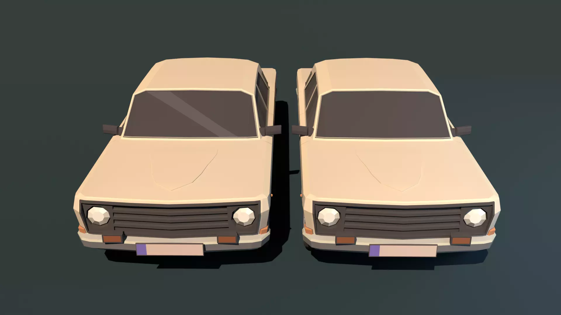Volga 24-10 stylized low-poly Low-poly 3D model_6