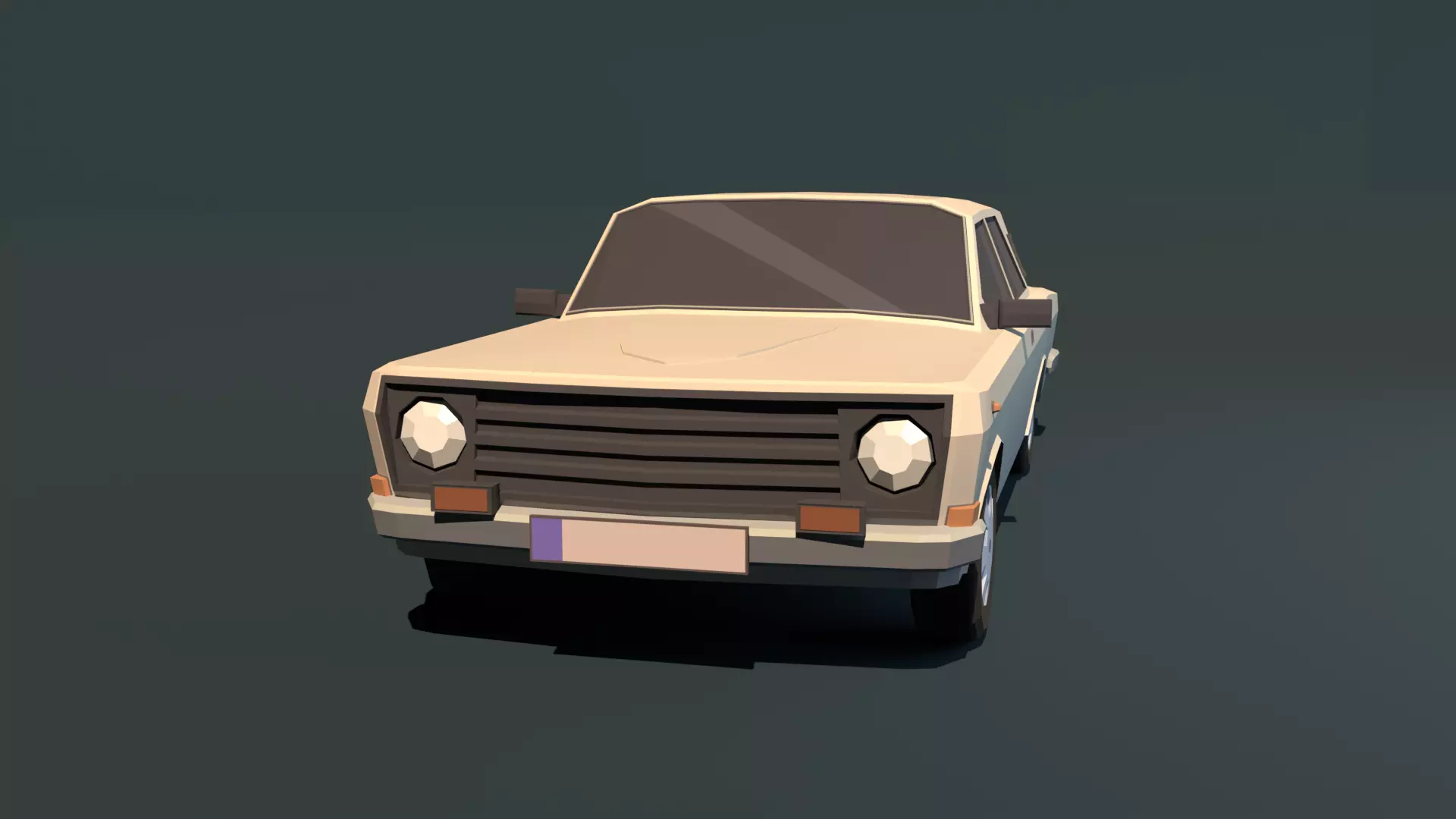 Volga 24-10 stylized low-poly Low-poly 3D model_3