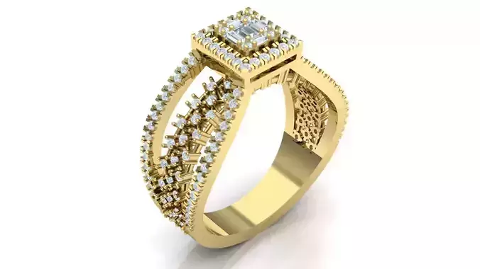 Bridal Ring Diamond 3d model print