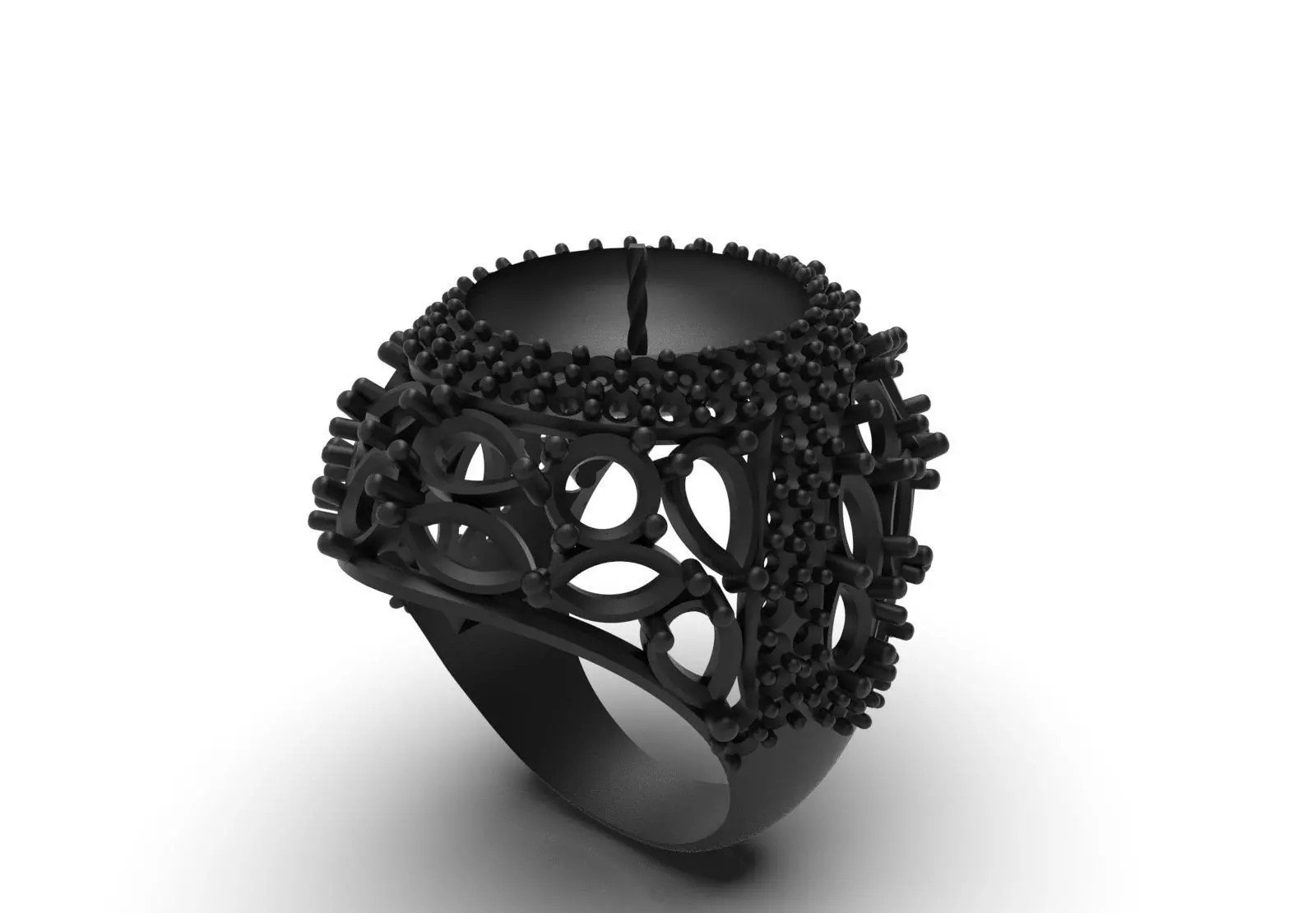 The Sapphire and Diamond Dome stl 3d Ring model pr0005 3D print model_13