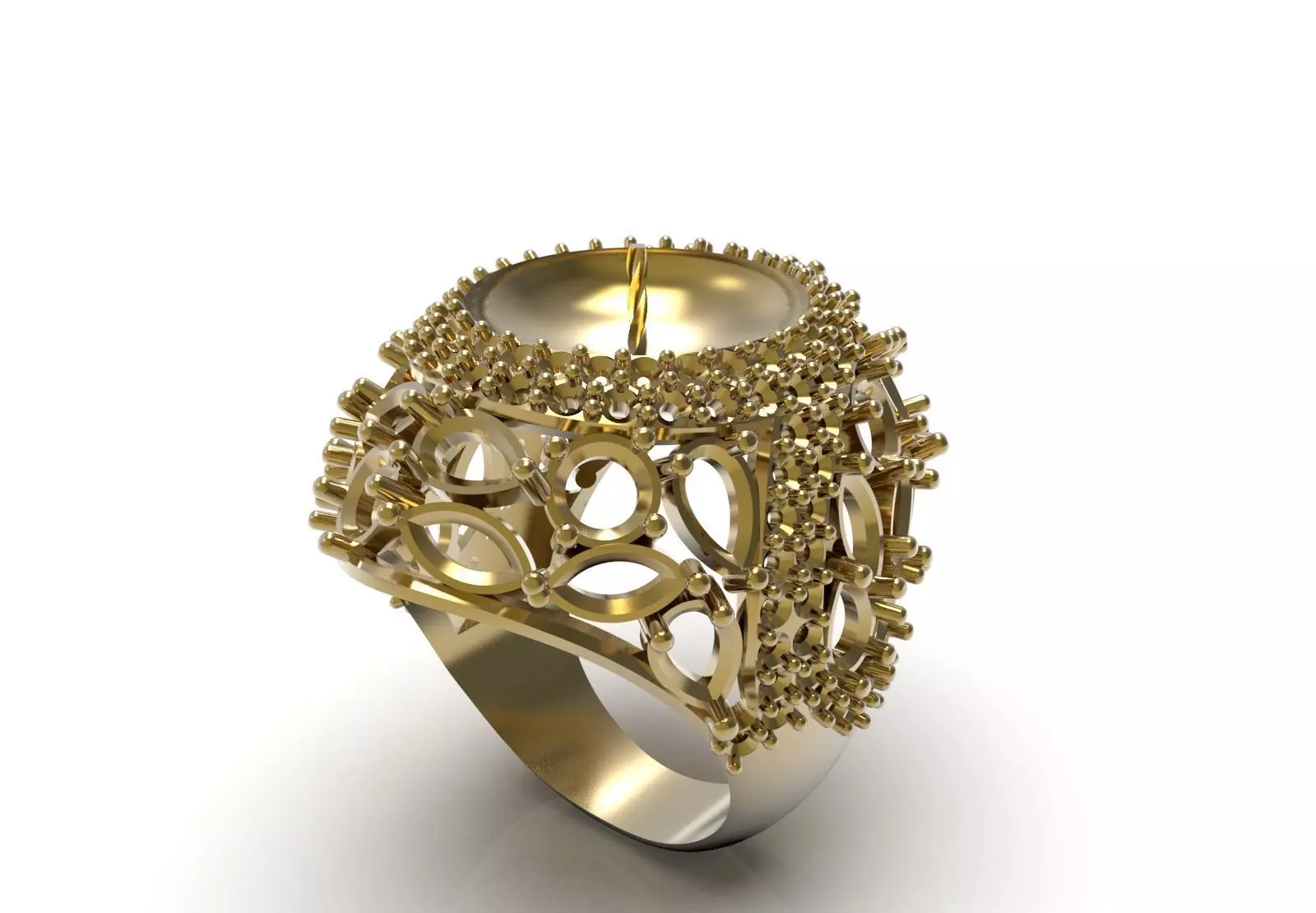 The Sapphire and Diamond Dome stl 3d Ring model pr0005 3D print model_12