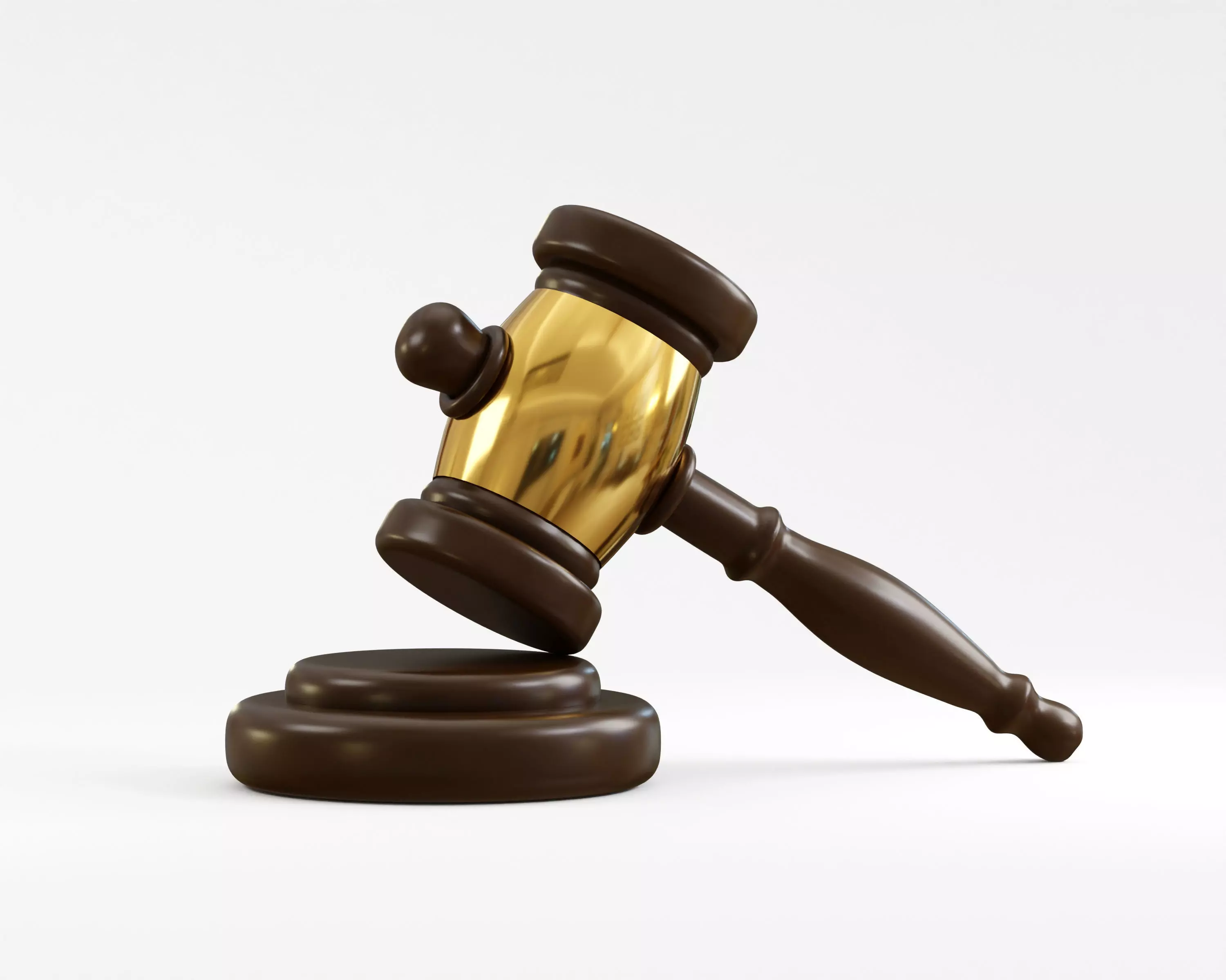 Judges gavel Low-poly 3D model