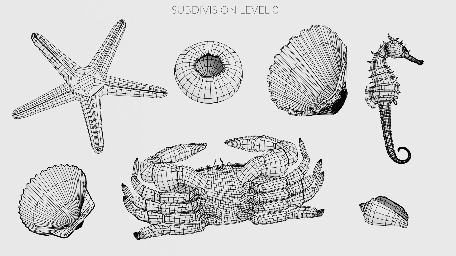 -Sealife Set- 3D model_29