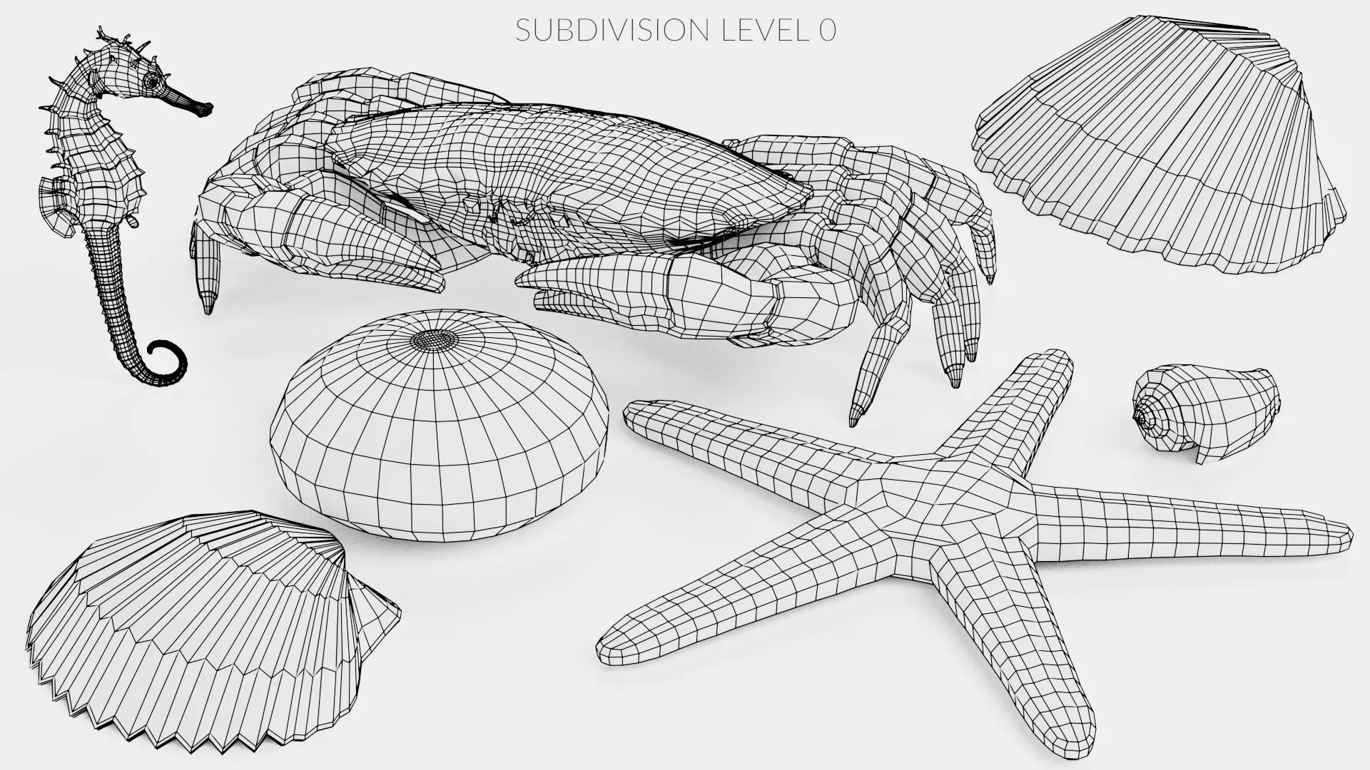 -Sealife Set- 3D model_25