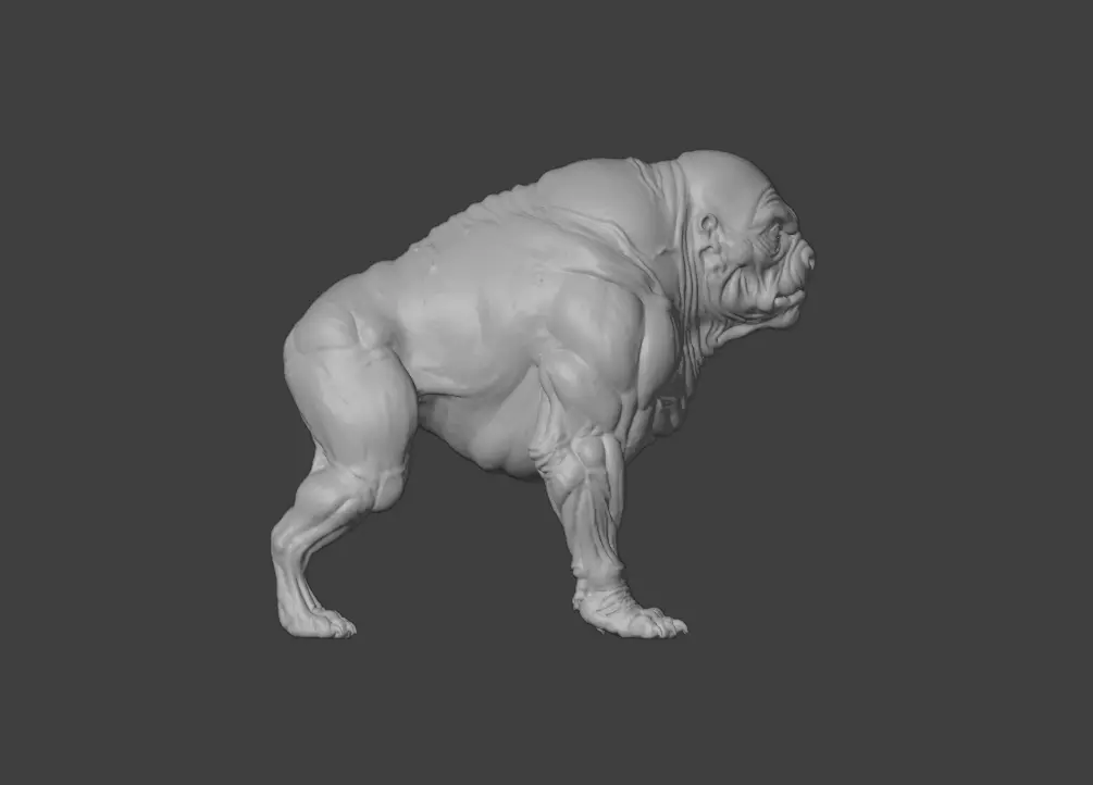 Mutated Quadruped Creature Low-poly 3D model_19