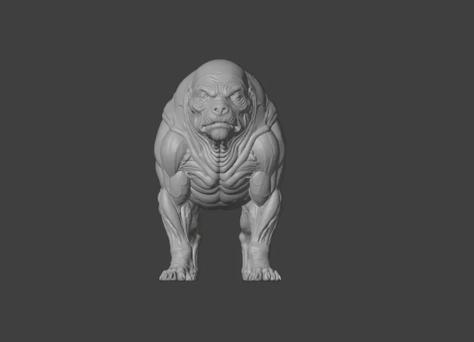 Mutated Quadruped Creature Low-poly 3D model_18