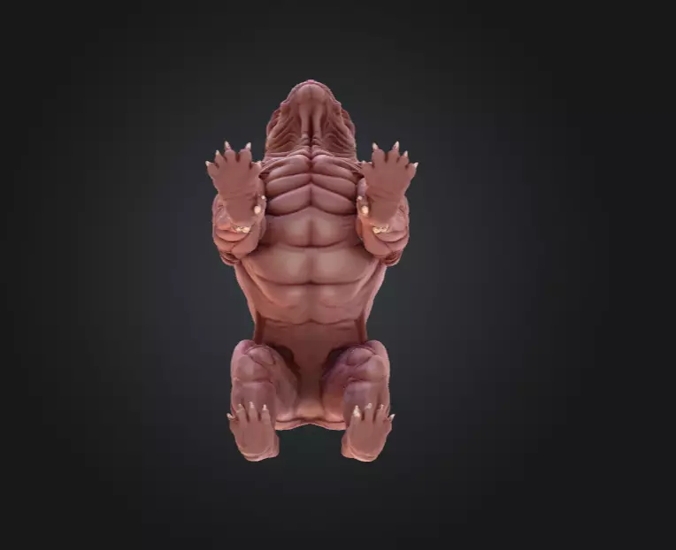 Mutated Quadruped Creature Low-poly 3D model_16