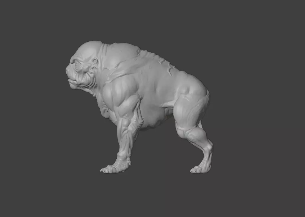 Mutated Quadruped Creature Low-poly 3D model_21