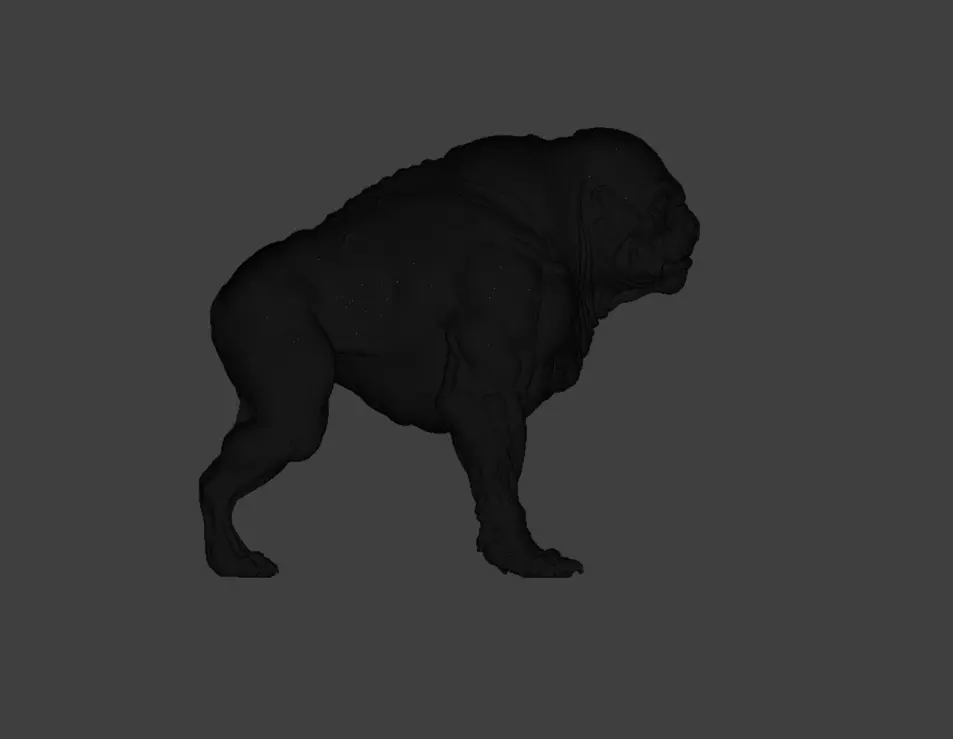 Mutated Quadruped Creature Low-poly 3D model_25