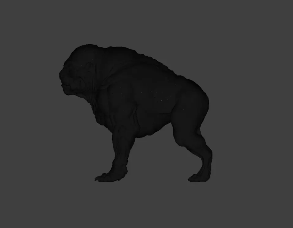 Mutated Quadruped Creature Low-poly 3D model_27