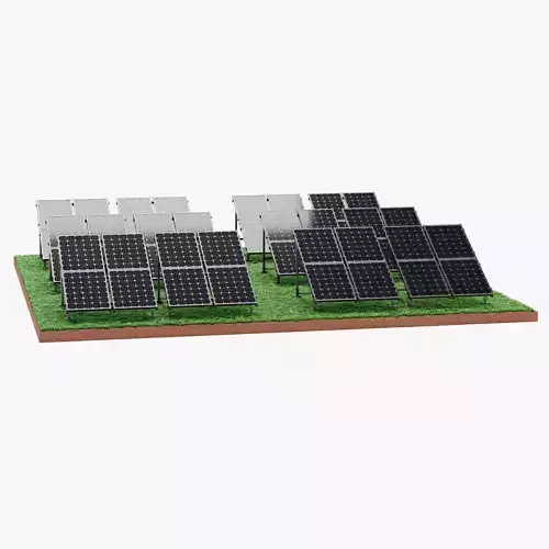 Solar Farm V1 - Monocrystalline Array with Terrain Base