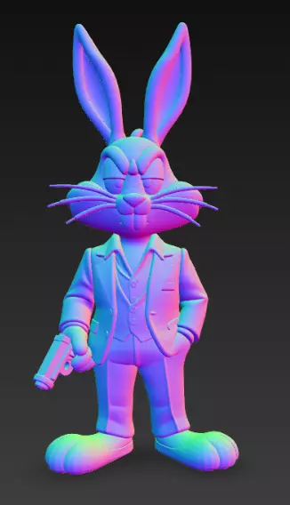 Bugs Bunny Scarface Edition 3D print model_2