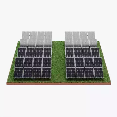 Solar Farm V3 - Monocrystalline Array with Terrain Base