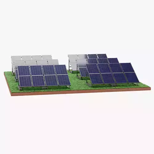 Solar Farm V4 - Polycrystalline Array with Terrain Base