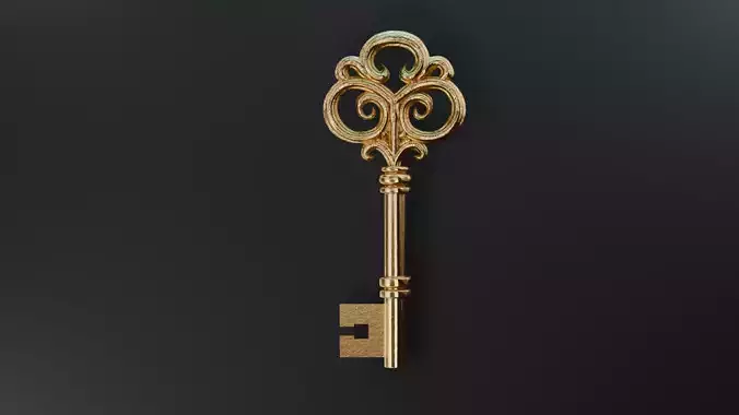 Gold Vintage Key