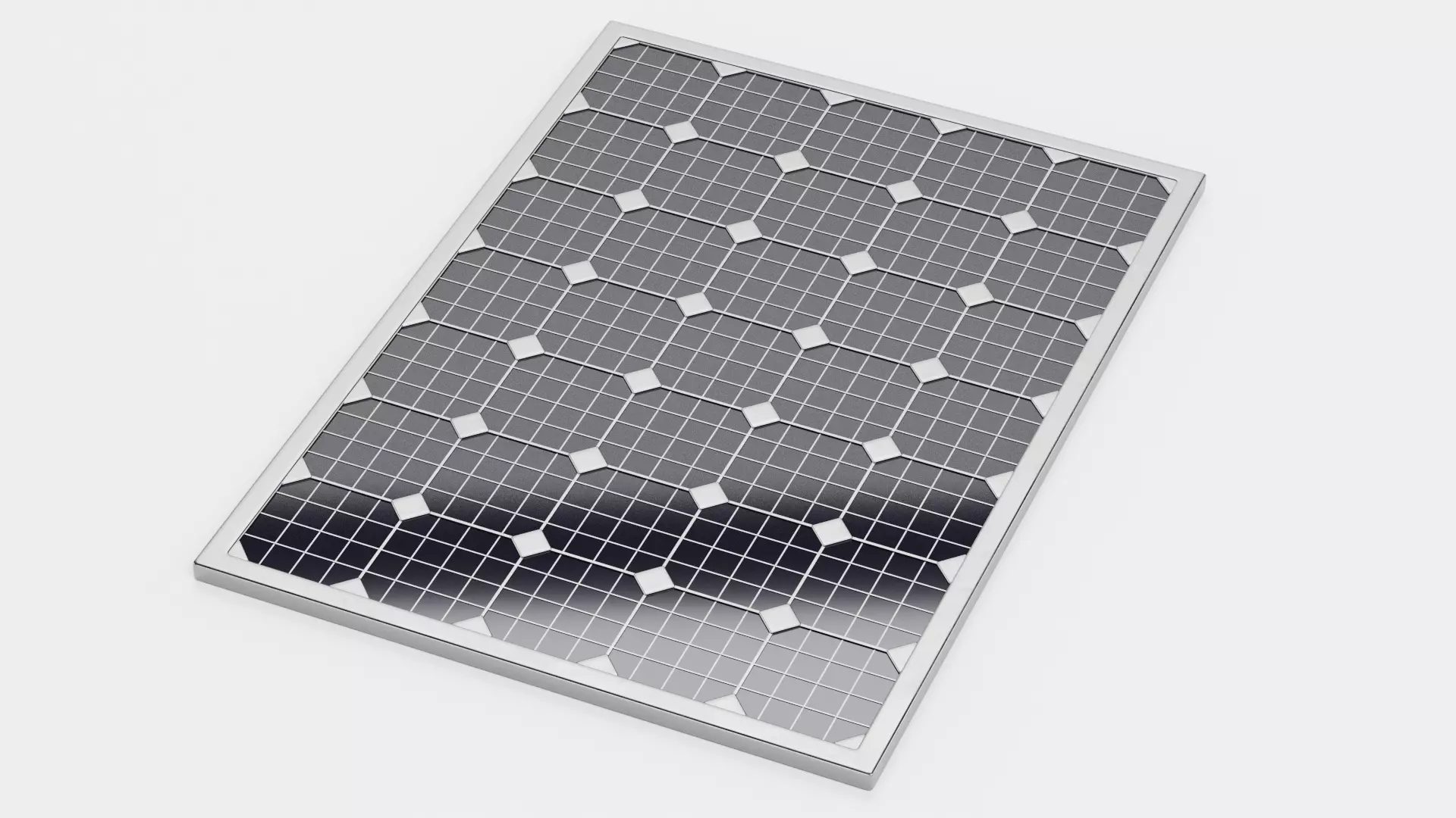 Solar Panel Plate V1 - Monocrystalline Photovoltaic Module 3D model