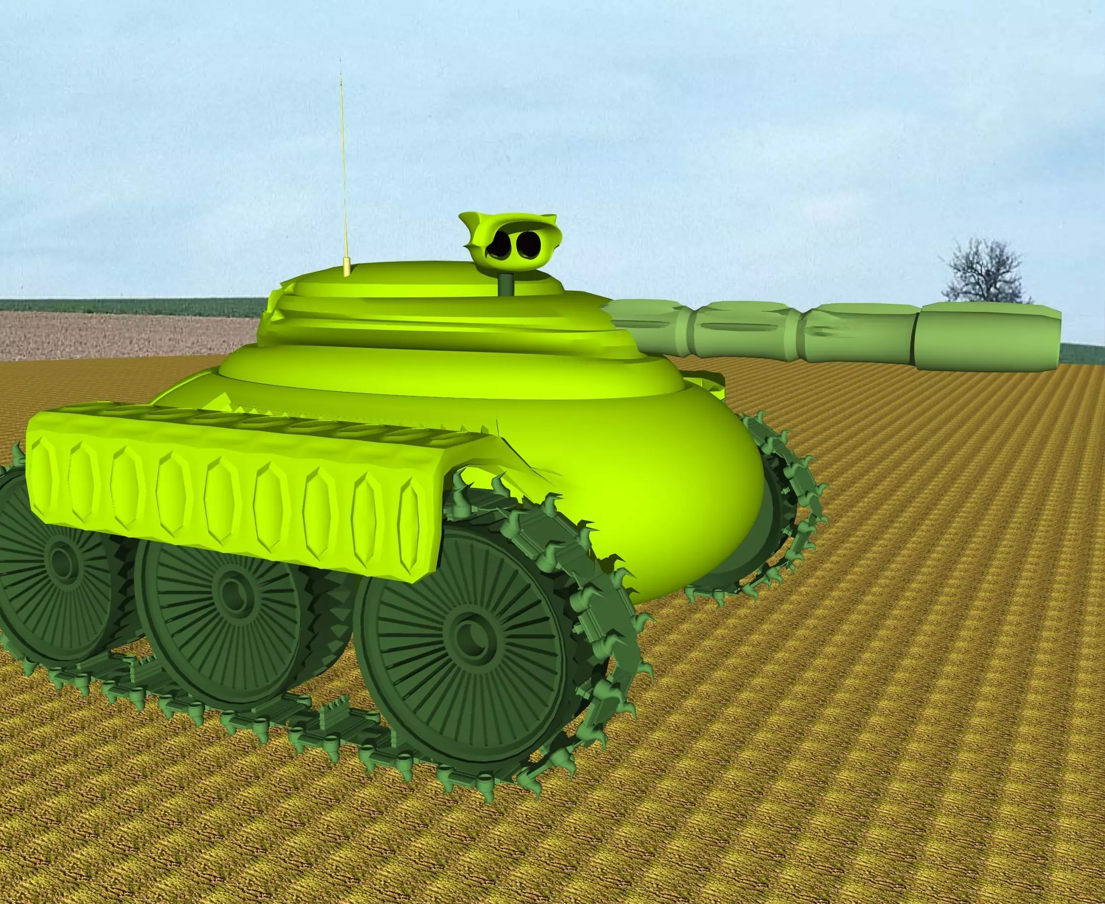 Military Tank-Type 1 Free 3D model