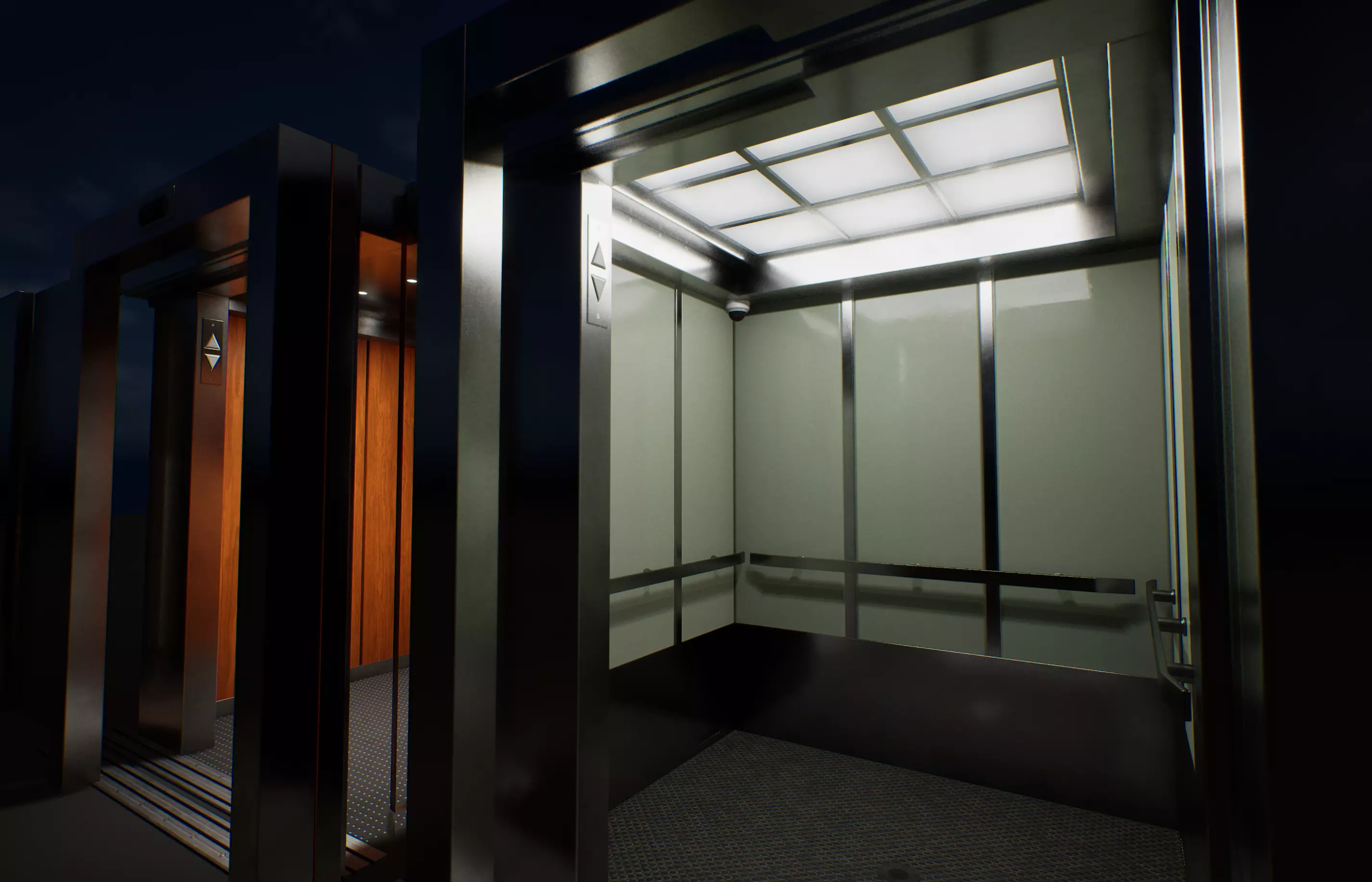 Elevator Set for UE5 Low-poly 3D model_12