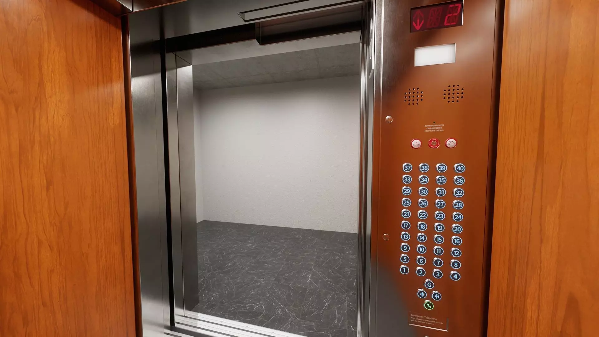 Elevator Set for UE5 Low-poly 3D model_16