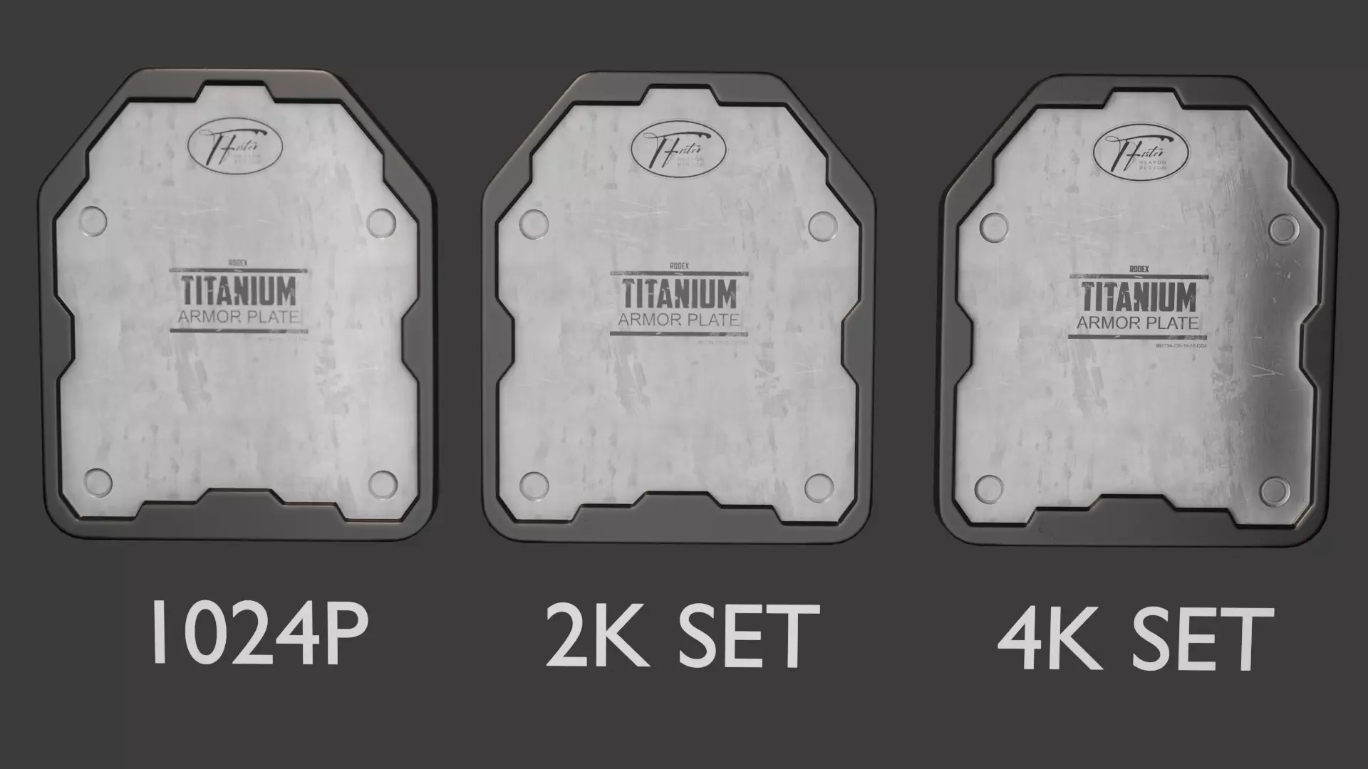 Titanium Armor Plate Low Poly Low-poly 3D model