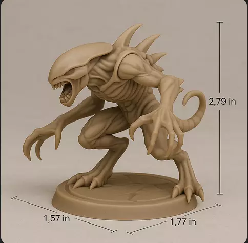 CHITIN LURKER Alien Stealth Predator Unit 5 Deadly Poses 3D print model_2