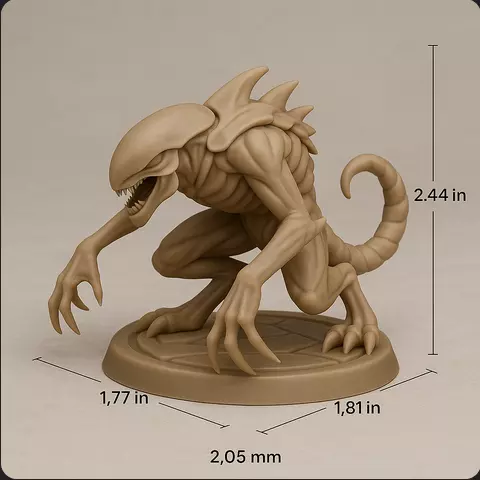 CHITIN LURKER Alien Stealth Predator Unit 5 Deadly Poses 3D print model_4