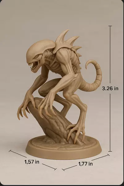 CHITIN LURKER Alien Stealth Predator Unit 5 Deadly Poses 3D print model_1
