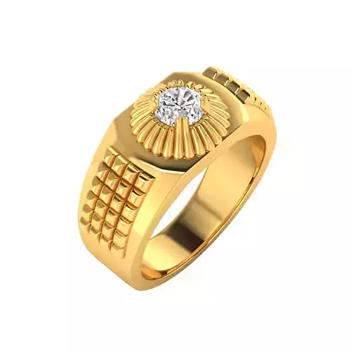 Mens Solitaire Ring Render 3dm STL MTL SLC JCD OBJ FBX Details