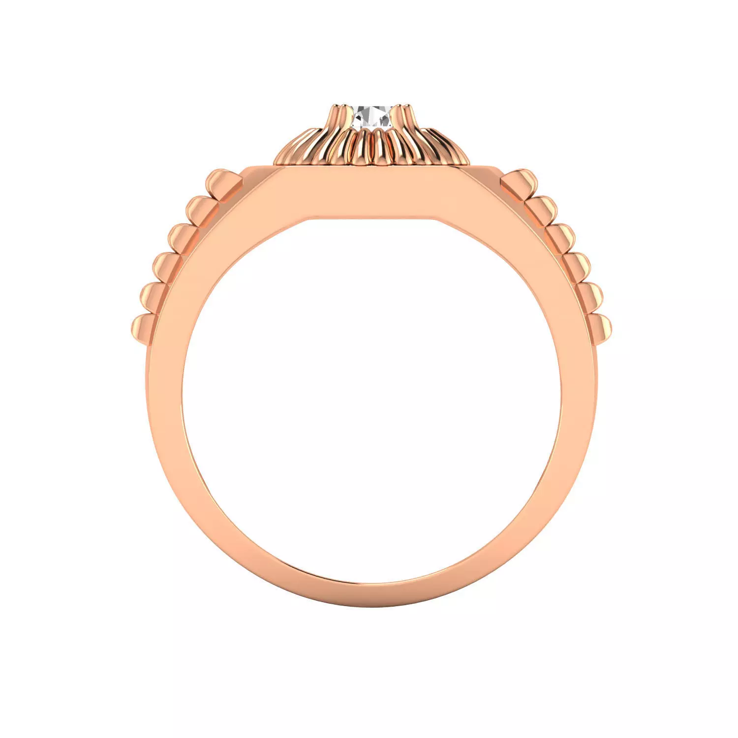 Mens Solitaire Ring Render 3dm STL MTL SLC JCD OBJ FBX Details 3D print model_7