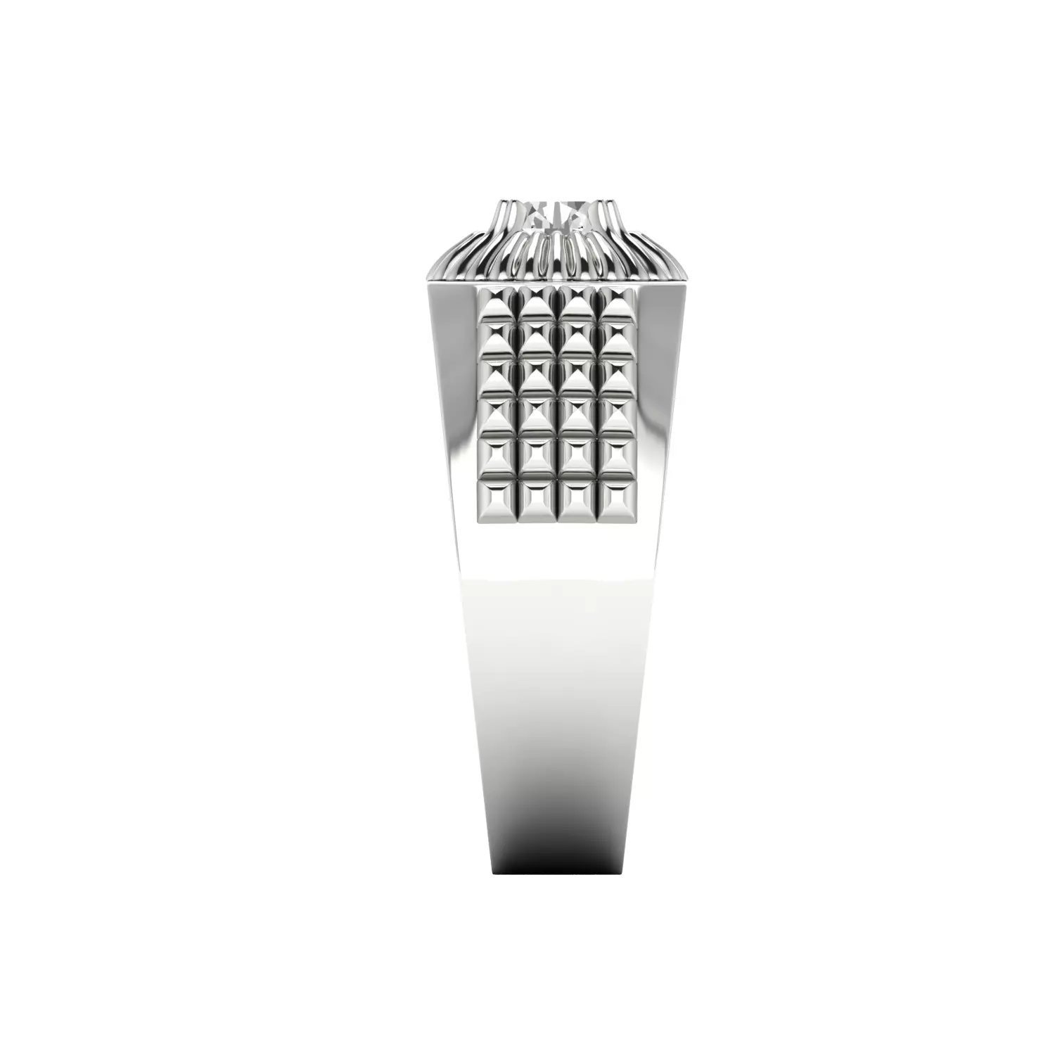 Mens Solitaire Ring Render 3dm STL MTL SLC JCD OBJ FBX Details 3D print model_14