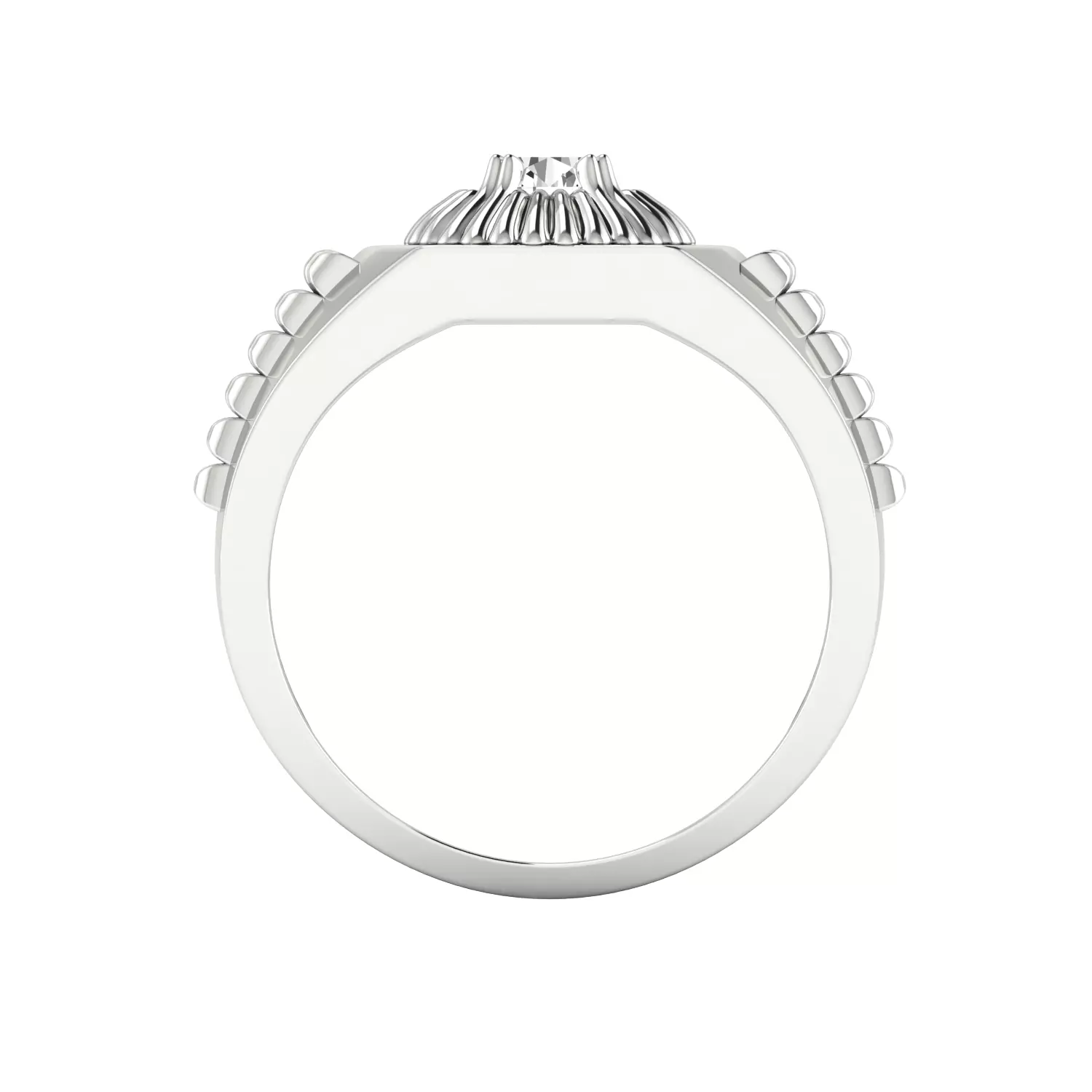 Mens Solitaire Ring Render 3dm STL MTL SLC JCD OBJ FBX Details 3D print model_18