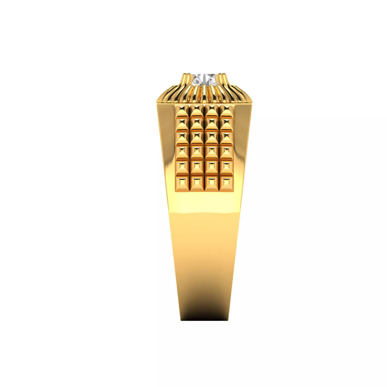 Mens Solitaire Ring Render 3dm STL MTL SLC JCD OBJ FBX Details 3D print model_19