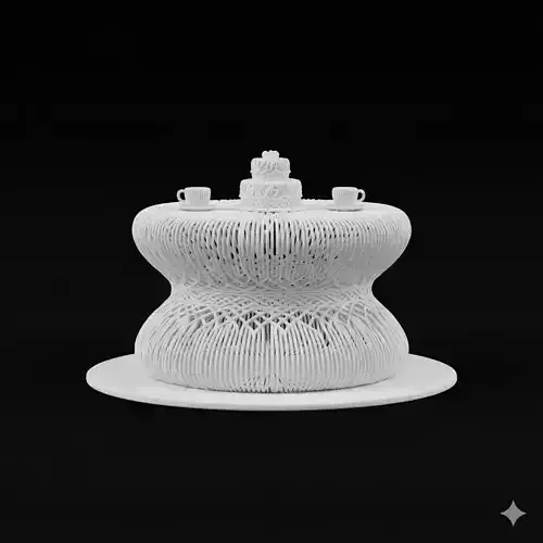 Dessert Cake and Coffee Table Model