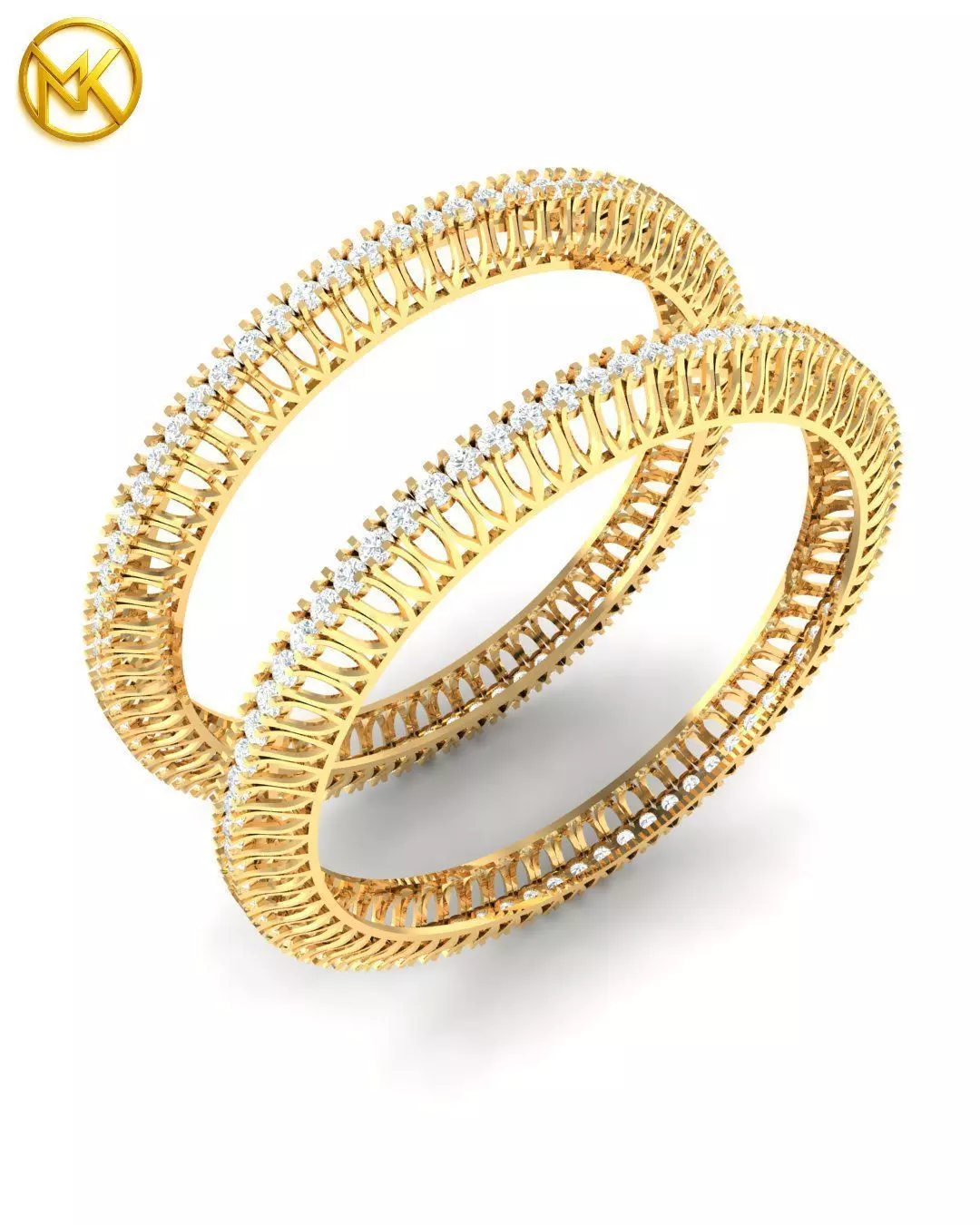 Ethereal Diamond Feather BANGLE 3D print model