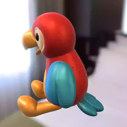 Colorful Cartoon Parrot