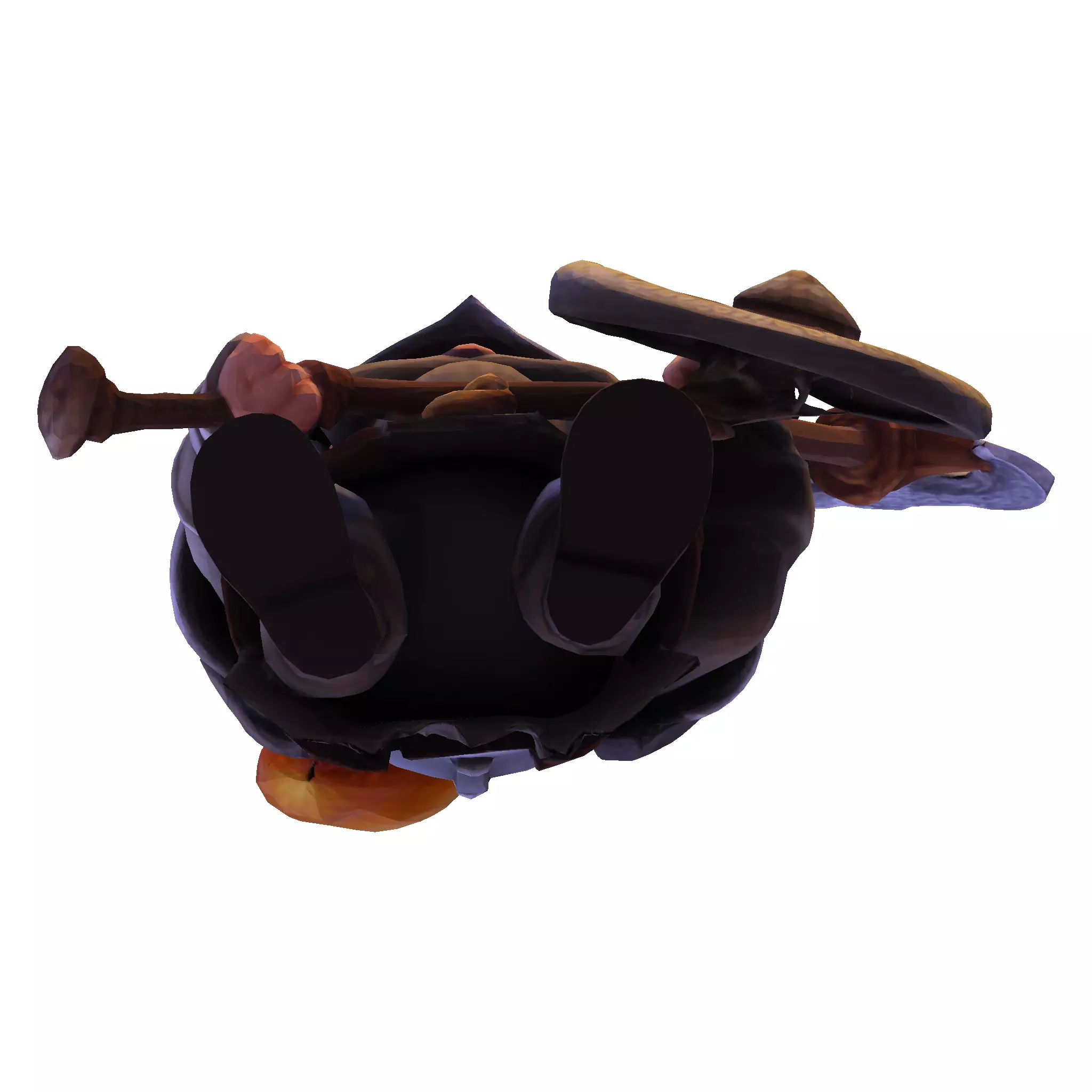 Low Poly Viking Warrior 3D Model Ready for 3D Print 3D print model_14