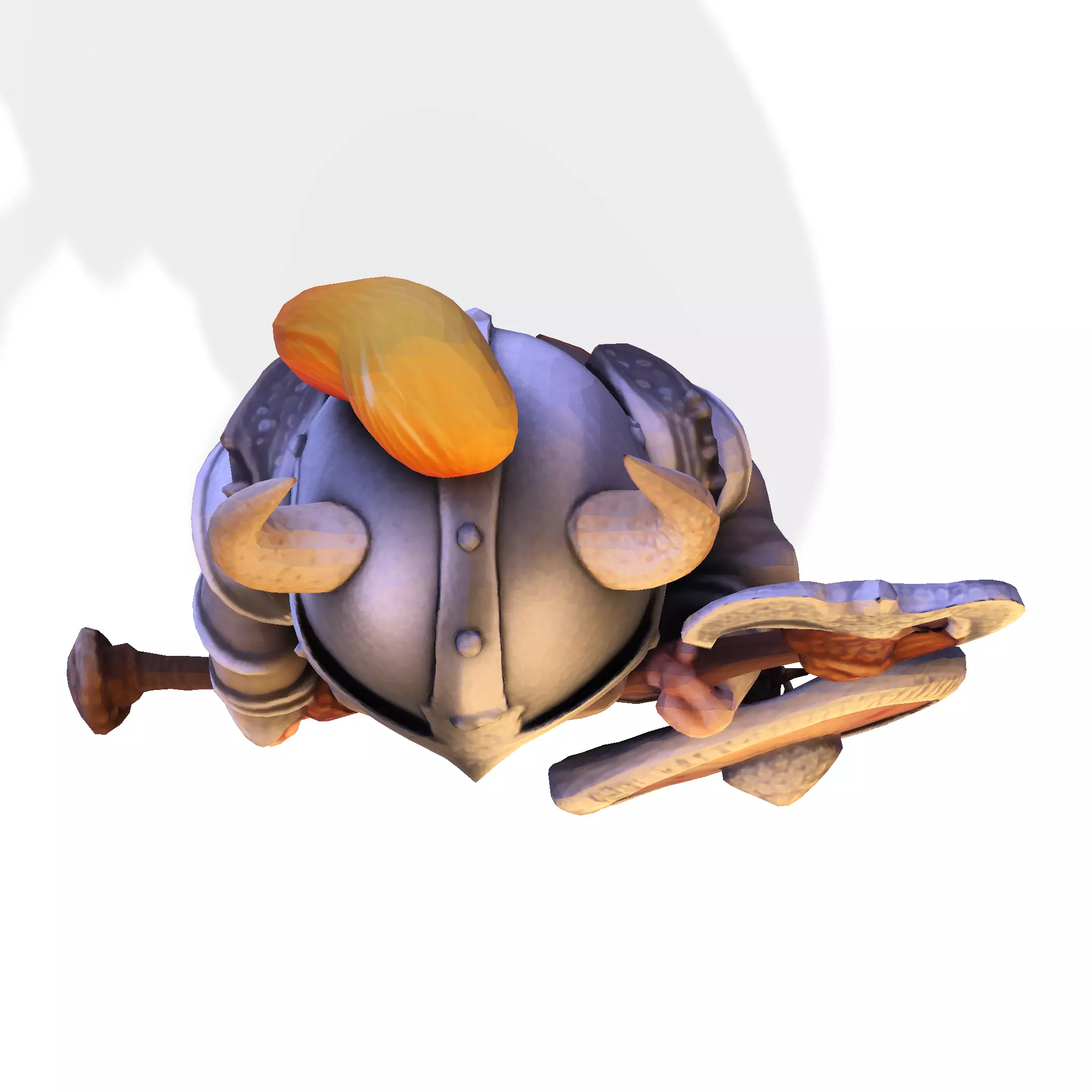 Low Poly Viking Warrior 3D Model Ready for 3D Print 3D print model_13