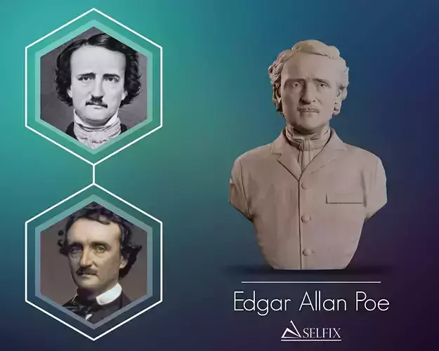 Edgar Allan Poe Bust Sculpture