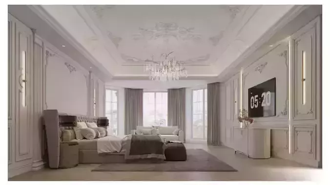 French court style bedroom