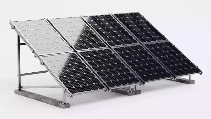 Solar Panel Set V3 - Double Monocrystalline Photovoltaic Array