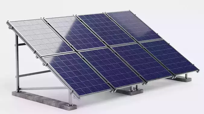 Solar Panel Set V4 - Double Polycrystalline Photovoltaic Array