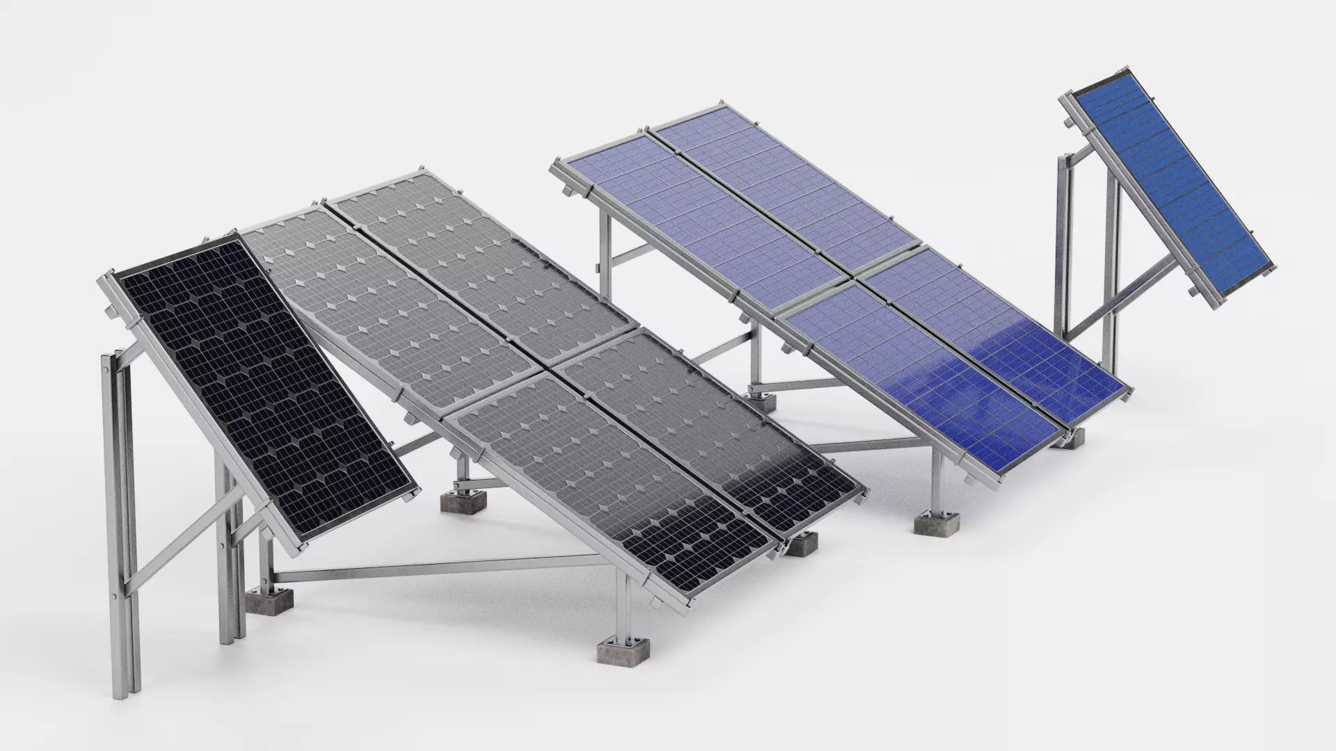-Solar Panels Set- 3D model_1