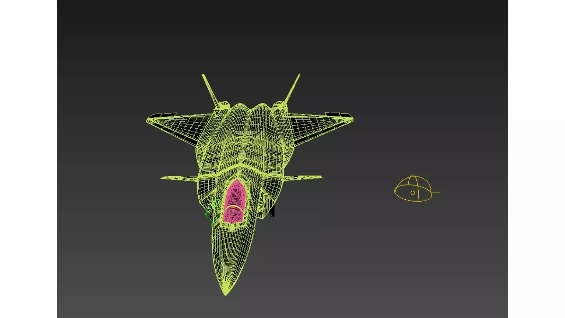 Stealth fighter jet Low-poly 3D model_5